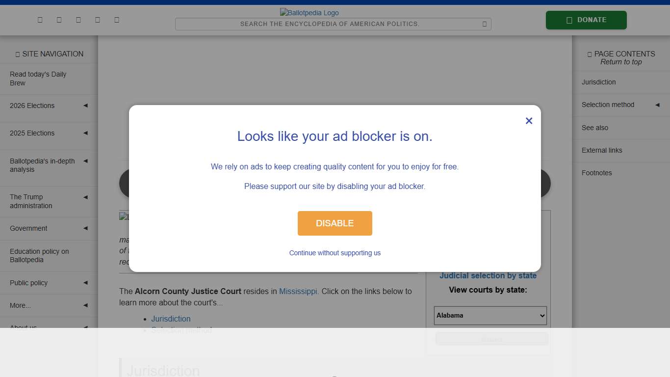 Alcorn County Justice Court, Mississippi - Ballotpedia